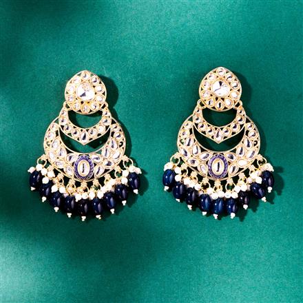 Indo Western Beads Earring With Gold Plating