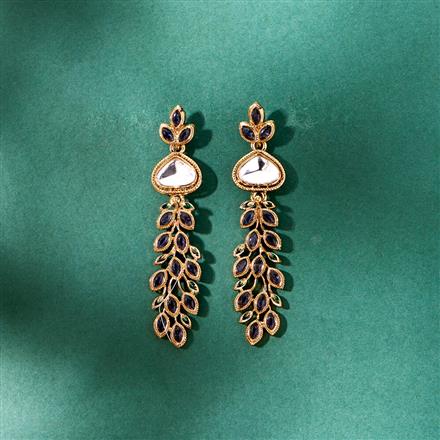 Indo Western Classic Earring With Mehndi Plating