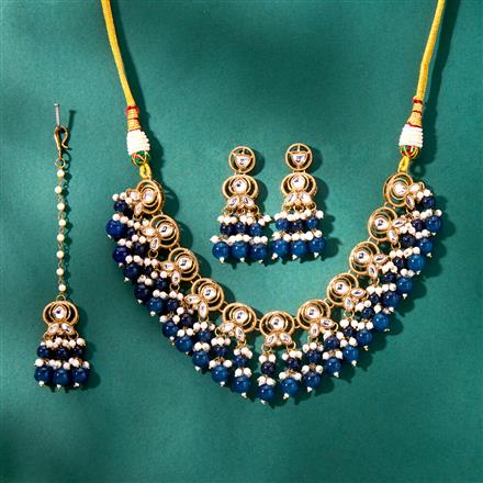 Indo Western Classic Necklace With Mehndi Plating