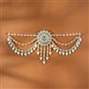 Indo Western Moti Hair Brooch With Gold Plating