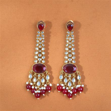 Indo Western Classic Earring With Mehndi Plating