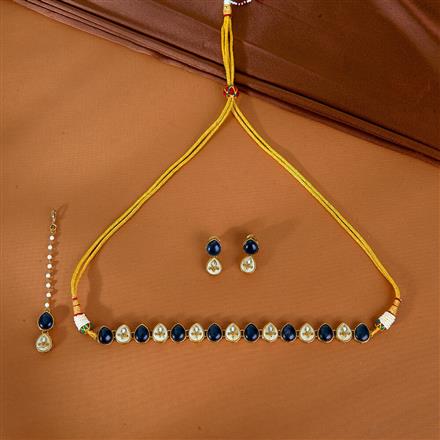 Indo Western Choker Necklace With Mehndi Plating