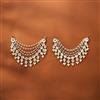 Indo Western Pearl Ear Chain With Gold Plating