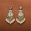 Indo Western Meenakari Earring With Mehndi Plating