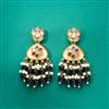 Indo Western Mother Of Pearl Earring With Mehndi Plating