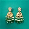 Indo Western Mother Of Pearl Earring With Mehndi Plating