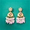 Indo Western Mother Of Pearl Earring With Mehndi Plating