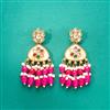 Indo Western Mother Of Pearl Earring With Mehndi Plating
