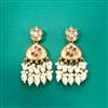 Indo Western Mother Of Pearl Earring With Mehndi Plating