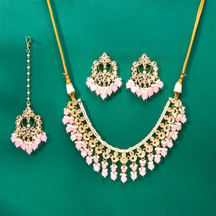 Indo Western Beads Necklace With Gold Plating