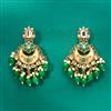 Indo Western Mother Of Pearl Earring With Mehndi Plating