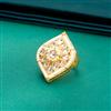 Indo Western Adjustable Ring With Gold Plating