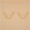 Indo Western Moti Ear Chain With Gold Plating
