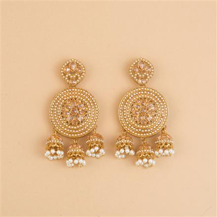 Indo Western Jhumki With Mehndi Plating