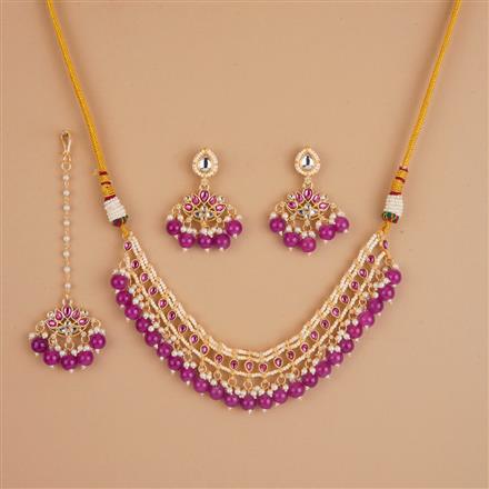 Indo Western Classic Necklace Set With Gold Plating