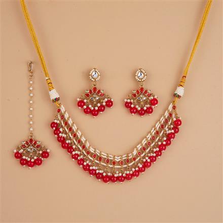 Indo Western Classic Necklace Set With Mehndi Plating