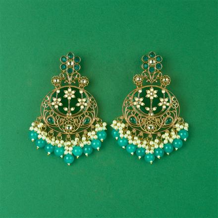 Indo Western Meenakari Earring With Mehndi Plating