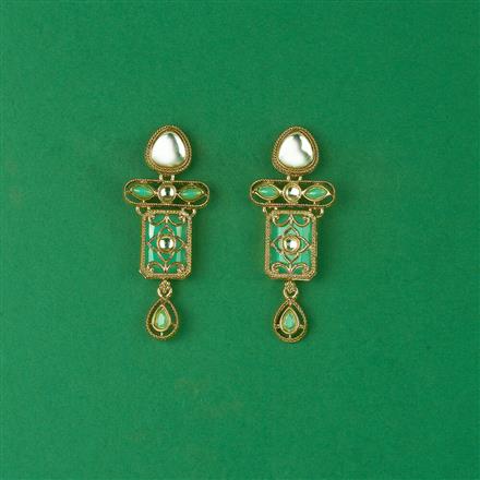 Indo Western Classic Earring With Mehndi Plating