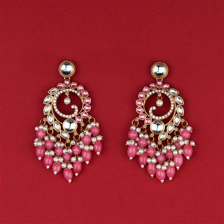 Indo Western Beads Earring With Mehndi Plating