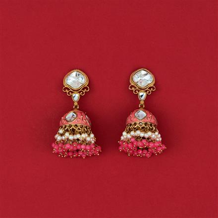 Indo Western Jhumki With Mehndi Plating