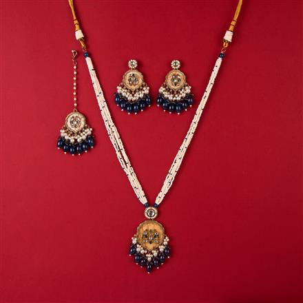 Indo Western Long Necklace With Mehndi Plating