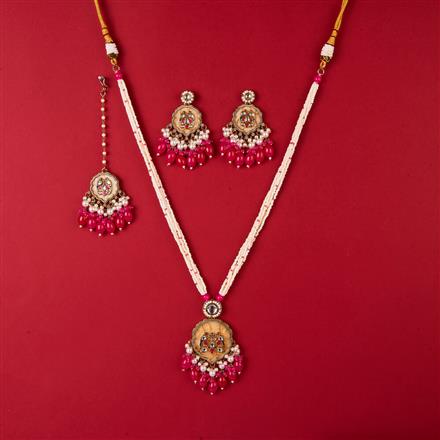 Indo Western Long Necklace With Mehndi Plating
