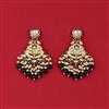 Indo Western Mother Of Pearl Earring With Mehndi Plating