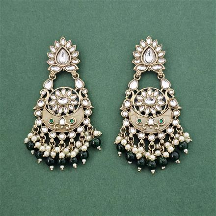 Indo Western Meenakari Earring With Mehndi Plating