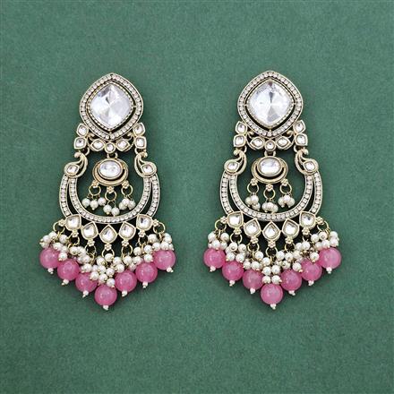Indo Western Classic Earring With Mehndi Plating