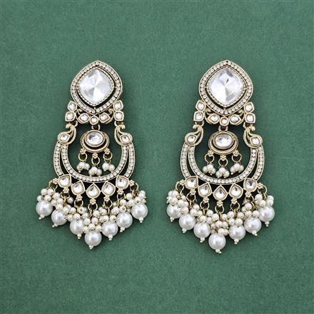 Indo Western Classic Earring With Mehndi Plating