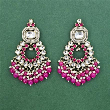 Indo Western Classic Earring With Mehndi Plating