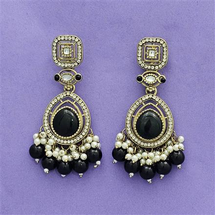 Indo Western Classic Earring With Mehndi Plating
