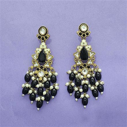 Indo Western Classic Earring With Mehndi Plating