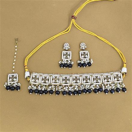 Indo Western Choker Necklace With Mehndi Plating