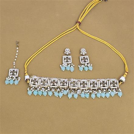 Indo Western Choker Necklace With Mehndi Plating