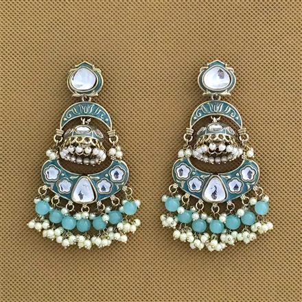 Indo Western Jhumki With Mehndi Plating