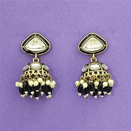 Indo Western Jhumki With Mehndi Plating