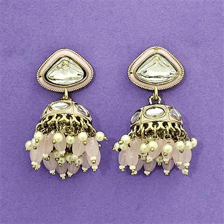 Indo Western Jhumki With Mehndi Plating