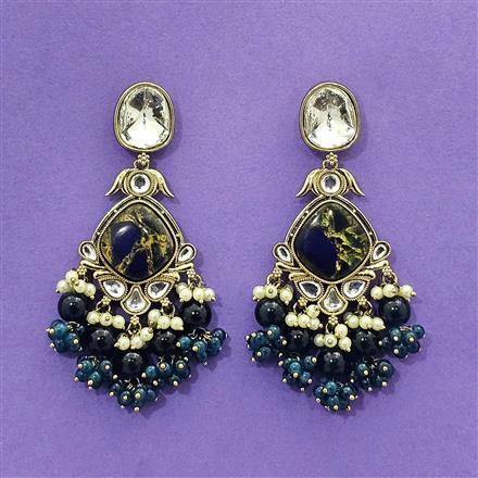 Indo Western Classic Earring With Mehndi Plating
