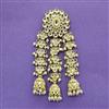 Indo Western Moti Hair Brooch With Gold Plating