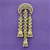 Indo Western Moti Hair Brooch With Gold Plating