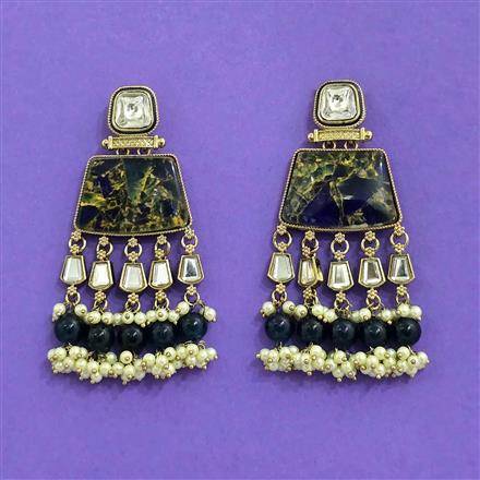Indo Western Classic Earring With Mehndi Plating