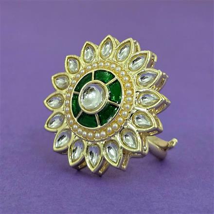 Indo Western Adjustable Ring With Gold Plating