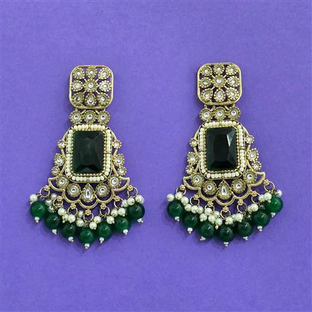 Indo Western Classic Earring With Mehndi Plating