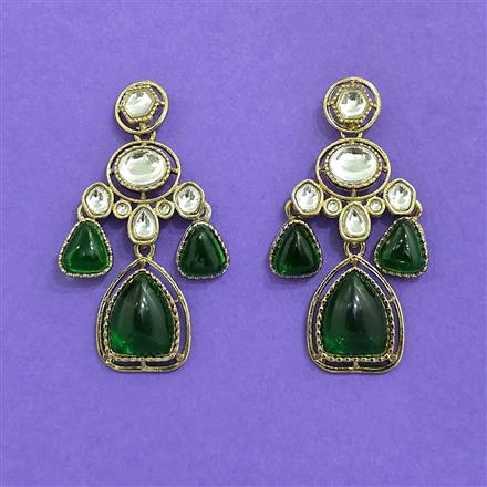 Indo Western Classic Earring With Mehndi Plating