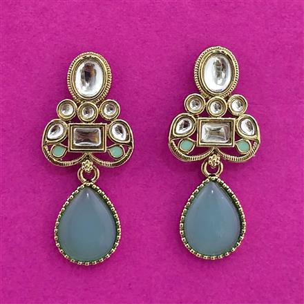 Indo Western Classic Earring With Mehndi Plating