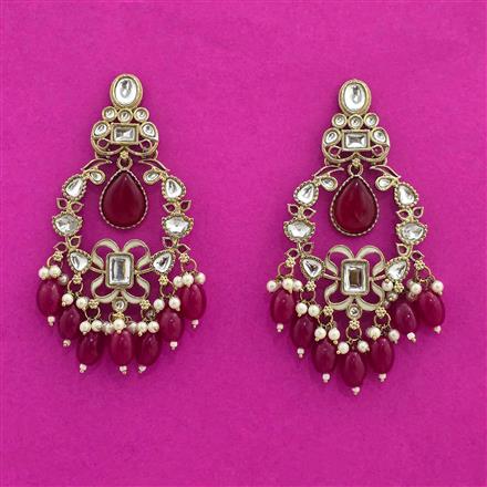Indo Western Classic Earring With Mehndi Plating