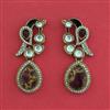 Indo Western Classic Earring With Mehndi Plating