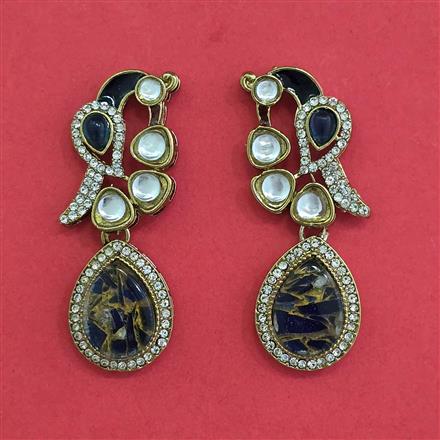 Indo Western Classic Earring With Mehndi Plating