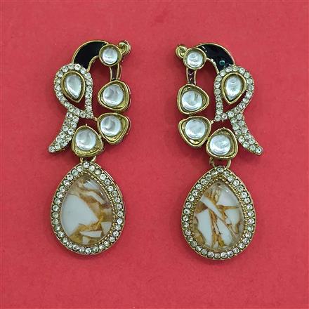Indo Western Classic Earring With Mehndi Plating
